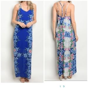 NWT Beautiful S-Twelve Hawaiian Print Floral Maxi Sundress
